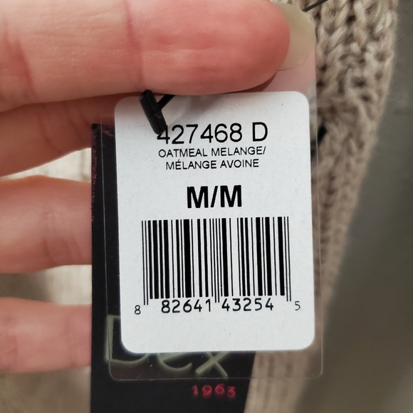 DEx Clothing Oatmeal Melange sweater 427468 D. NWT. - Picture 7 of 7